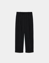 A25C11PT01C POLWARTH TUXEDO CLOTH DOUBLE PLEATED WIDE TROUSERS