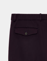 A25C11PT01C POLWARTH TUXEDO CLOTH DOUBLE PLEATED WIDE TROUSERS