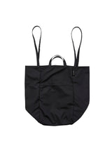F039 GABARDINE ZIPPY TOTE BLACK (L)