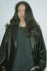 BL-25A-LORJ LEATHER OVERSIZE RAGLAN JACKET