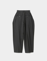 2/80 SHEER PIQUE SIDE TUCK WIDE PANTS