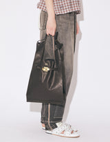 OILED LEATHER LARGE MARKET BAG