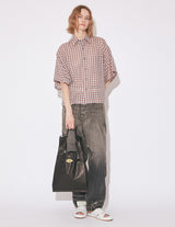 OILED LEATHER LARGE MARKET BAG