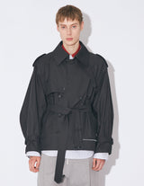DOUBLE-END TECHNICAL TWILL TRENCHCOAT