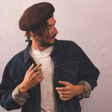 D-00626 LEATHER BERET 63