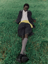 25SPT-#637S WASHED COTTON BROAD SHORT PANTS