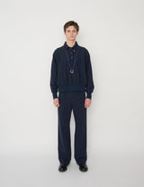 25WCT-#953S FROSTING COTTON FLEECE SNAP COLLAR PULLOVER