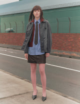 25WJK-#918S 8W COTTON CORDUROY LEATHER COLLAR COVERALL