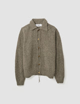 25WKN-#910S 5G REVERSE STICHES POLO COLLAR KNIT CARDIGAN