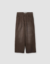 25WPT-#422S 8W COTTON CORDUROY TUCK 5 POCKET PANTS