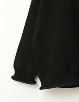 KON-KN01253 HIGH NECK KNIT PULLOVER