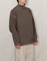 KON-KN01253 HIGH NECK KNIT PULLOVER