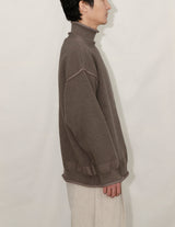KON-KN01253 HIGH NECK KNIT PULLOVER