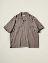 KS26SSH02 SUMMER WOOL OPEN COLLAR SS SHIRT