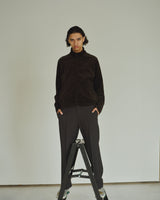 M25C07PT01C RECYCLED POLYESTER NON-MULESED WOOL GABARDINE TWO TUCK MILITARY TROUSERS
