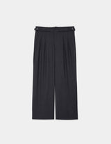 M25C07PT01C RECYCLED POLYESTER NON-MULESED WOOL GABARDINE TWO TUCK MILITARY TROUSERS