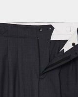 M25C07PT01C RECYCLED POLYESTER NON-MULESED WOOL GABARDINE TWO TUCK MILITARY TROUSERS