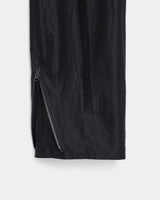 M25C08PT01C WOOL SILK HIGH COUNT TYPEWRITER ADJUSTABLE HEM EASY WIDE PANTS