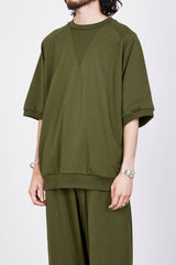 M23A-12CS02B RECYCLE SUVIN ORGANIC COTTON KNIT V GUSSET CREW NECK