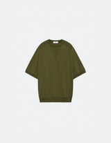 M23A-12CS02B RECYCLE SUVIN ORGANIC COTTON KNIT V GUSSET CREW NECK