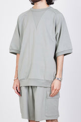 M23A-12CS02B RECYCLE SUVIN ORGANIC COTTON KNIT V GUSSET CREW NECK