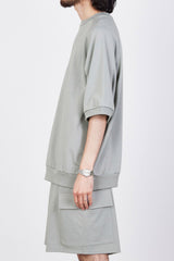 M23A-12CS02B RECYCLE SUVIN ORGANIC COTTON KNIT V GUSSET CREW NECK