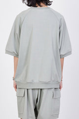 M23A-12CS02B RECYCLE SUVIN ORGANIC COTTON KNIT V GUSSET CREW NECK