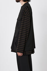 M23B-01BL01A SUPER120’S WOOL WASHER TROPICAL SAFARI VEST