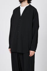 M23B-01SH01C SUPER120’S WOOL WASHER TROPICAL BAND COLLAR SKIPPER SHIRT