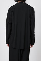 M23B-01SH01C SUPER120’S WOOL WASHER TROPICAL BAND COLLAR SKIPPER SHIRT