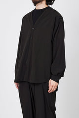 M23B-01SH01C SUPER120’S WOOL WASHER TROPICAL BAND COLLAR SKIPPER SHIRT