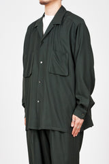 A23C-11SH01C 2/72 ORGANIC WOOL VIYELLA OPEN COLLAR SHIRT