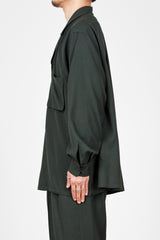 A23C-11SH01C 2/72 ORGANIC WOOL VIYELLA OPEN COLLAR SHIRT