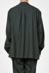 A23C-11SH01C 2/72 ORGANIC WOOL VIYELLA OPEN COLLAR SHIRT