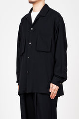 A23C-11SH01C 2/72 ORGANIC WOOL VIYELLA OPEN COLLAR SHIRT