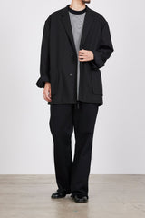 A24A-20CS01B ORGANIC COTTON BORDER KNIT BOX TEE