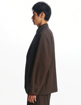 A26A16JK01C ORGANIC COTTON VOILE YARN TWILL SACK COAT