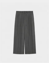 A26A16PT02C ORGANIC COTTON VOILE YARN TWILL TRIPLE PLEATED EASY TROUSERS