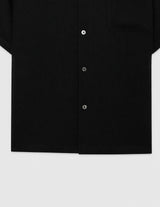 A26B09SH02B ORGANIC WOOL RASCHEL NEW OPEN COLLAR S/S SHIRT
