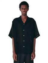 A26B09SH02B ORGANIC WOOL RASCHEL NEW OPEN COLLAR S/S SHIRT