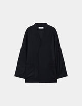 M23D-04JK01C WOOL HERRINGBONE LAPELLESS SHIRT JACKET