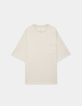 M25A20CS02B 20/1 RECYCLE SUVIN ORGANIC COTTON KNIT LOOSE FIT POCKET TEE