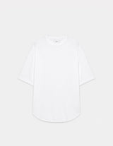 M26A08CS03B ORGANIC COTTON OPEN-END YARN INLAY ROUND HEM CREW NECK S/S