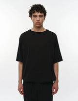 M26A16SH02B ORGANIC COTTON HIGH TWISTED DOBBY CLOTH CREW NECK SHIRT