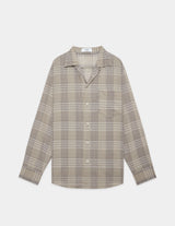 M26A18SH01C 60/1 ORGANIC COTTON HIGH TWISTED LOAN OPEN COLLAR L/S SHIRT