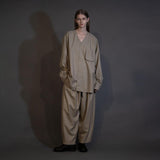 MBL-EZPT MACHINE WASHABLE WOOL WIDE EASY PANTS