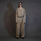 MBL-TCPT MACHINE WASHABLE WOOL TUCK WIDE PANTS