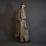 MBL-TCPT MACHINE WASHABLE WOOL TUCK WIDE PANTS