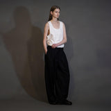 MBL-TCPT MACHINE WASHABLE WOOL TUCK WIDE PANTS