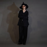 MBL-TCPT MACHINE WASHABLE WOOL TUCK WIDE PANTS